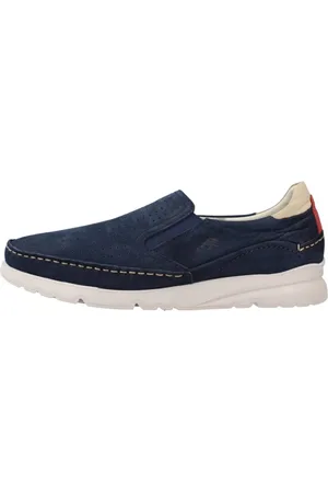 Fluchos Sko, Herre, Blå, 42 EU, Uld, Stilfulde Mocasin Loafers til Mænd