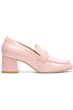 Stuart Weitzman Sko, Dame, Lyserød, 39 EU, Moderne Loafer med Arkitektonisk Hæl