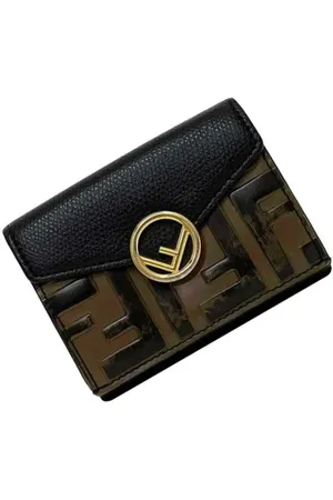 Fendi Pre-owned, unisex, Sort, ONE SIZE, Tyl, Pre-owned Laeder punge