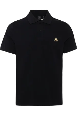 Moose Knuckles Top, Herre, Sort, XS, Uld, Guld Polo Sort Stilfuld Skjorte