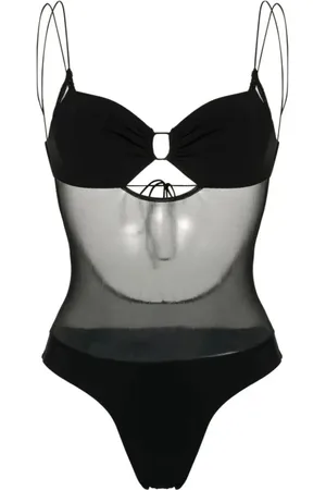 Amazuìn Badetøj, Dame, Sort, ONE SIZE, Uld, Dyb Sort Raya Stilfuld Ur