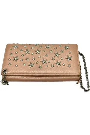 Jimmy Choo Pre-owned, Dame, Lyserød, ONE SIZE, Tyl, Pre-owned Laeder punge
