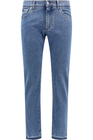 Dolce & Gabbana Jeans, Herre, Blå, 4XL, Bomuld, Strækbomuld Slim Fit Jeans