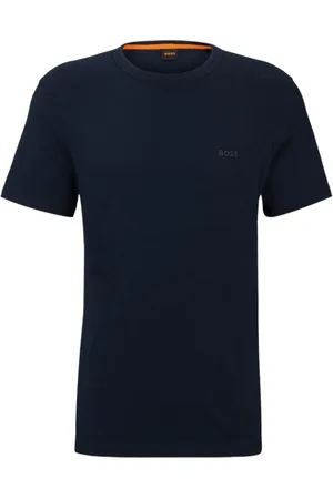 HUGO BOSS Top, Herre, Blå, 2XL, Bomuld, Kortærmet T-shirt