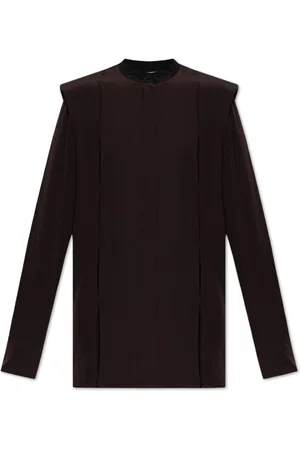 Victoria Beckham Bluser & Skjorter, Dame, Brun, XS, Uld, Silkeskjorte