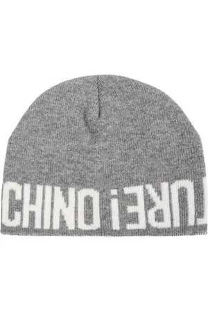 Moschino Tilbehør, unisex, Grå, ONE SIZE, Uld, Kasket med logo