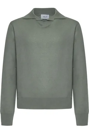 D4.0 Strik, Herre, Grøn, L, Uld, Stilfulde T-shirts og Polos