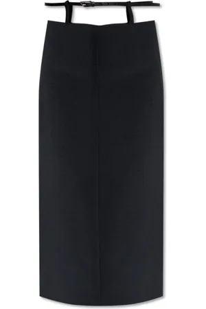 The Attico Nederdel, Dame, Sort, XS, Polyester, Nederdel med bælte
