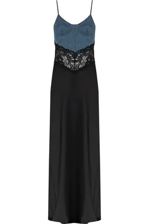 BLUMARINE Kjole, Dame, Sort, S, Denim, Kjole lavet af kombinerede materialer