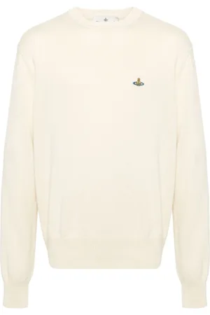 Vivienne Westwood Strik, Herre, , L, Bomuld, Creme Hvid Strik Trøje