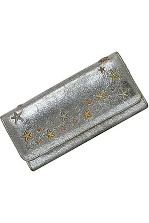 Jimmy Choo Pre-owned, Dame, Grå, ONE SIZE, Tyl, Pre-owned Laeder punge