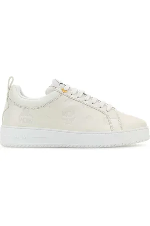 MCM Sko, Dame, Hvid, 35 EU, Uld, Stilfulde hvide lædersneakers