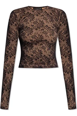 Balenciaga Top, Dame, Sort, XS, Læder, Blonde top