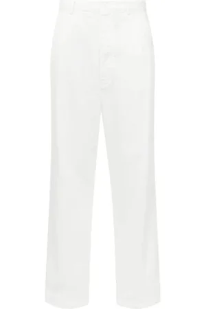 Maison Margiela Bukser, Herre, Hvid, L, Bomuld, Bull Cotton Straight Leg Bukser
