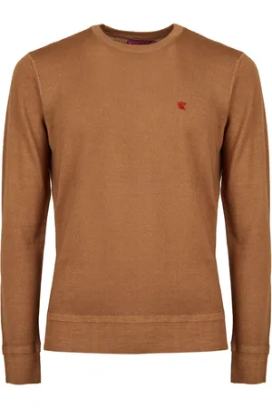 Gallo Strik, Herre, Brun, XL, Uld, Luksus Uld Crew-Neck Sweater