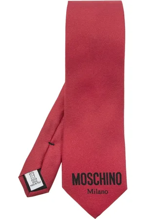 Moschino Tilbehør, Herre, Rød, ONE SIZE, Slips med logo