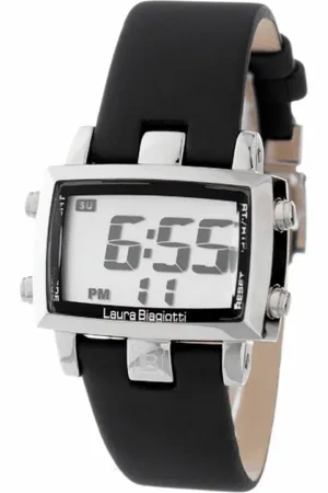 Laura Biagiotti Tilbehør, Herre, Grå, ONE SIZE, Læder, Stainless Steel Man Watch Quartz Leather