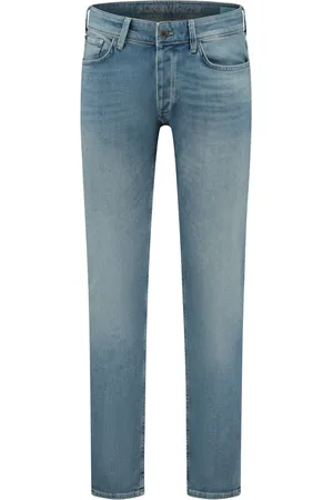 Pure Path Jeans, Herre, Blå, W34, Uld, Blå Eric Stilfuld Denim Jakke