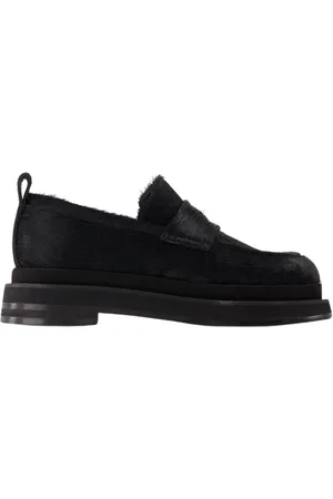 Simone Rocha Sko, Dame, Sort, 38 EU, Læder, Sort Læder Heart Toe Loafers