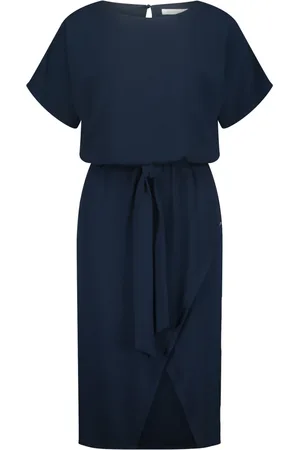Betty & Co Kjole, Dame, Blå, S, Rynket Jersey Kjole