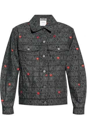 Moschino Jakke, Dame, Grå, M, Bomuld, Jakke med broderet mønster