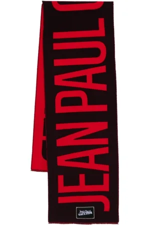 Jean Paul Gaultier Tilbehør, Dame, Rød, ONE SIZE, Uld, Burgundy Wool Scarf