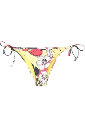 Moschino Badetøj, Dame, Flerfarvet, XL, Uld, Koralfarvet blomstret bikini badetøj