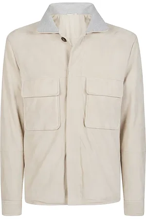 ELEVENTY Jakke, Herre, , M, Suede, Suede Overshirt Jakke