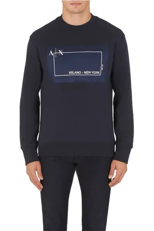Armani Exchange Sweathshirts & Hoodies, Herre, Blå, XS, Uld, Sweatshirts