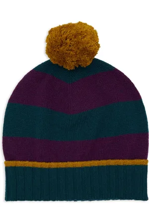 Gallo Tilbehør, unisex, Flerfarvet, ONE SIZE, Uld, Grøn Stribet Beanie Hat
