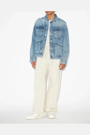 Isabel Marant Jakke, Herre, Blå, S, Denim, Denimjakke med Jango-stil