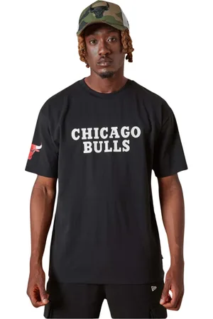 New Era Top, Herre, Sort, L, Tyl, NBA Chicago Bulls Wordmark Logo T-shirt
