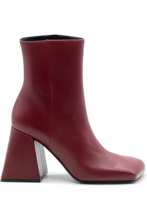 vic matiè Sko, Dame, Rød, 39 EU, Læder, Mørkerød Minimalistisk Bootie Ming