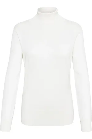 Kaffe Strik, Dame, Hvid, 2XL, Nylon, Astrid Roll Neck Strik