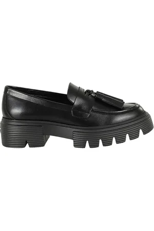 Stuart Weitzman Sko, Dame, Sort, 36 1/2 EU, Læder, Tassel Loafer