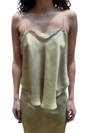 Mes Demoiselles Top, Dame, , M, Silke Blonde Oliven Grøn Top Orlane