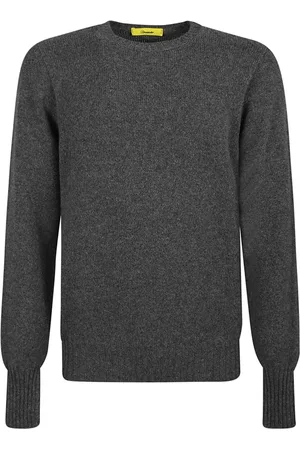 DRUMOHR Strik, Herre, Grå, M, Uld, Klassisk Antracit Uld Jumper