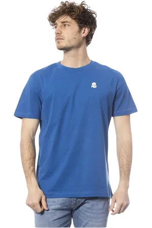 Invicta Top, Herre, Blå, L, Bomuld, Blå Logo Print Bomuld T-shirt