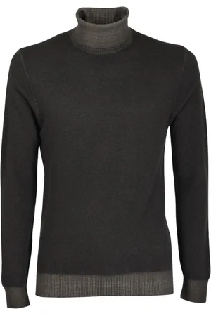 Circolo Strik, Herre, Brun, S, Uld, Merino High Neck Sweater