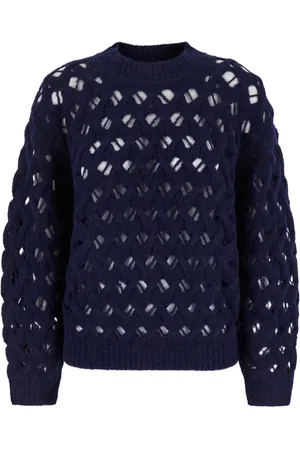 Isabel Marant Strik, Dame, Blå, M, Aurelia Pull Sweater