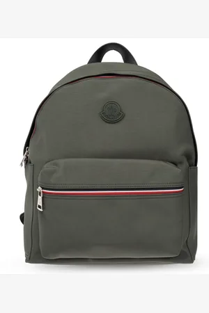 Moncler Taske, Herre, Grøn, ONE SIZE, Nylon, Rygsæk med logo patch