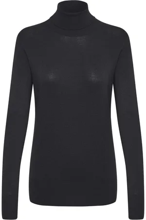 Kaffe Strik, Dame, Sort, XS, Nylon, Astrid Roll Neck Strik