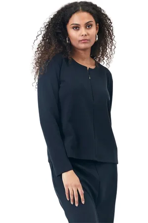 Elton Bluser & Skjorter, Dame, Sort, XL, Uld, Elegant Sort Mayse Bluse