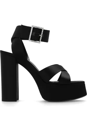 Saint Laurent Sko, Dame, Sort, 39 EU, Læder, Bianca Platform Sandaler