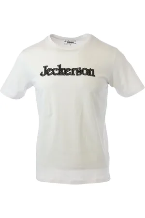 Jeckerson Top, Herre, Hvid, 2XL, Bomuld, Hvid Print Kortærmet T-shirt