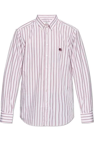 Etro Skjorte, Herre, Lyserød, 3XL, Bomuld, Stribet Skjorte