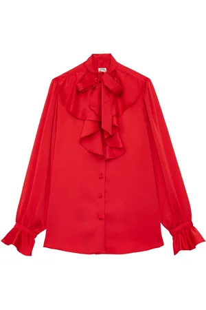 Inès de la Fressange Bluser & Skjorter, Dame, Rød, L, Polyester, Fanfan Shirt