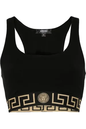 VERSACE Top, Dame, Sort, XS, Sort Top med Medusa Motiv