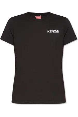Kenzo Top, Dame, Sort, XS, Bomuld, T-shirt med trykt logo