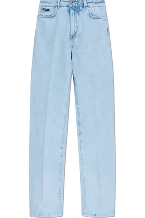 Dolce & Gabbana Jeans, Dame, Blå, XS, Bomuld, Jeans med logo